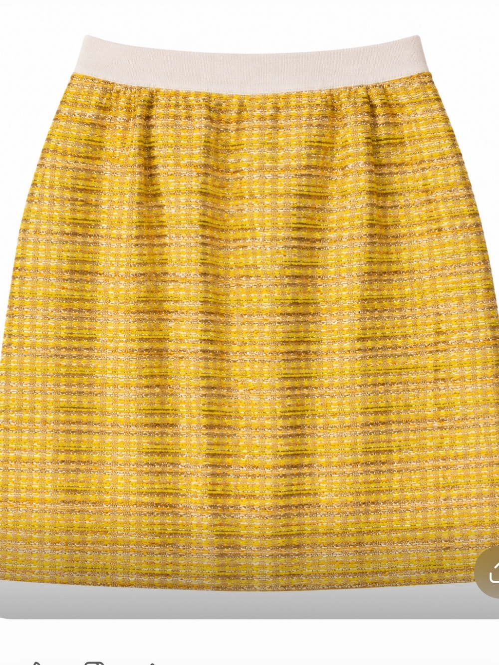 Kate Spade skirt the rules yellow tweed skirt